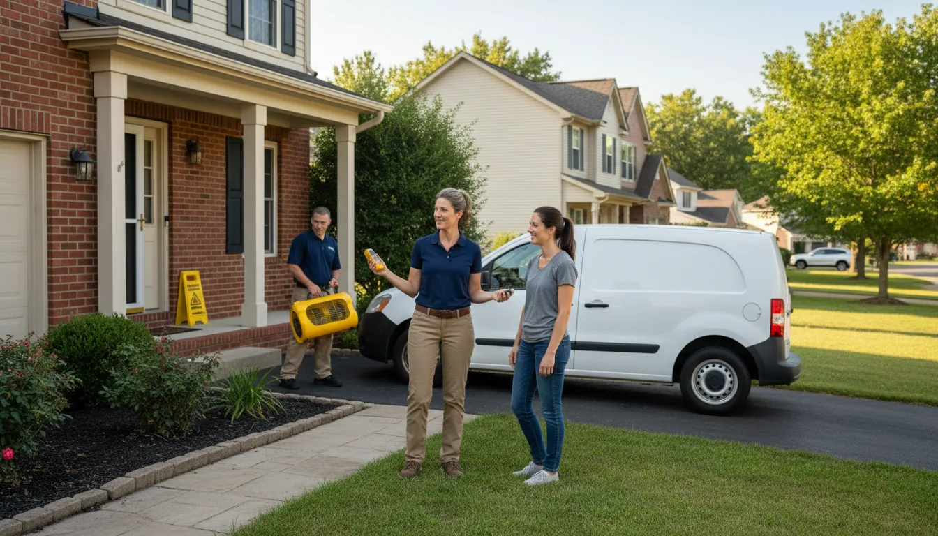 Residential water damage restoration in Orland, IN